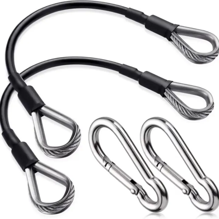 Cable de extensión de gimnasio de acero inoxidable, hebilla de escalada, Cable de extensión de Fitness multifuncional, cuerda de alambre profesional - 1