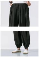 Nuevos pantalones Harem de gran tamaño, pantalones de chándal holgados de algodón y lino de estilo chino, pantalones casuales de alta calidad para hombres - details 16