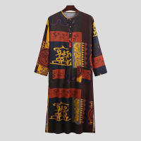 Ropa Árabe Para Hombres Kaftán Islámico De Algodón Con Rayas Traje Dubai Abaya Retro De Verano Y Otoño Estilo Casual - details 23