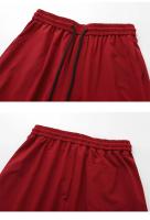 Pantalón plisado lateral de moda Pantalones casuales Pantalones rectos sólidos de cintura elástica para hombres Pantalones sueltos de seda de hielo de secado rápido Pantalones diarios - details 9