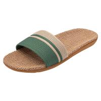Zapatillas de casa a la moda, chanclas, zapatos de mujer, zapatillas de lino, sandalias de playa, zapatos planos transpirables de verano, sandalias a rayas - details 3