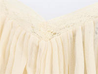 OUWU Tops Cortos Sexys para Mujer Camisetas Sin Mangas Recortadas con Volantes - details 2
