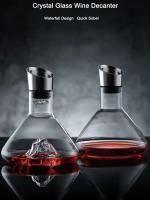Botella de whisky y iceberg dorado de 1,5 litros, tarro de vidrio hecho a mano sin plomo, dispensador de vino espesado, accesorios de bar - details 0
