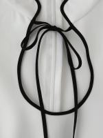 Up-minivestido blanco de encaje con cuello levantado para mujer, Vestidos elegantes de manga larga para fiesta, Vestidos clásicos calados para mujer - details 5