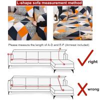 Funda de sofá impermeable para sala de estar, cubierta elástica para sofá esquinero en forma de L, 1/2/3/4 asientos - details 0