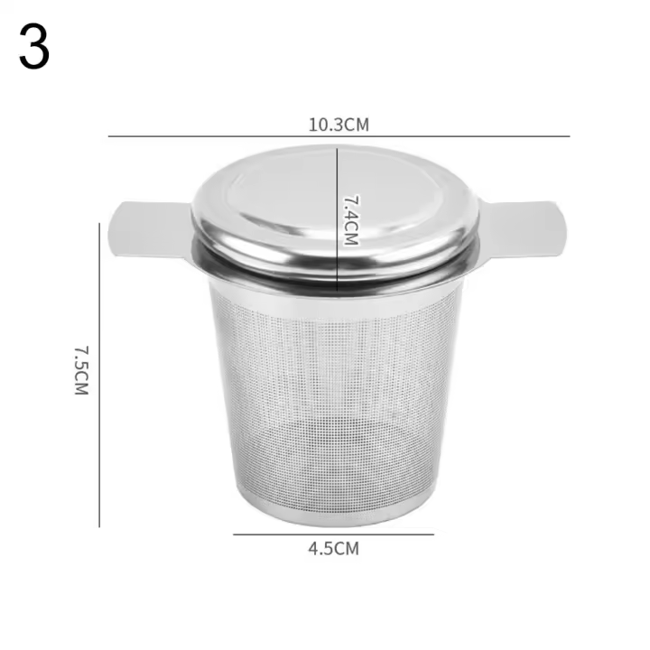 Infusor reutilizable de acero inoxidable, tapa de café fina, colador de té, filtros de infusor, filtro de especias de hojas - 1