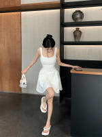 Elegante Vestido Blanco de Estilo Hepburn Sentimiento de Alta Gama de Primavera Temprana - details 4