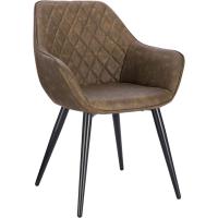 Cocina Tapizadas en Piel_sintética, Silla Ergonómicas con Respaldo y Brazos para Salón y Dormitorio, - details 0