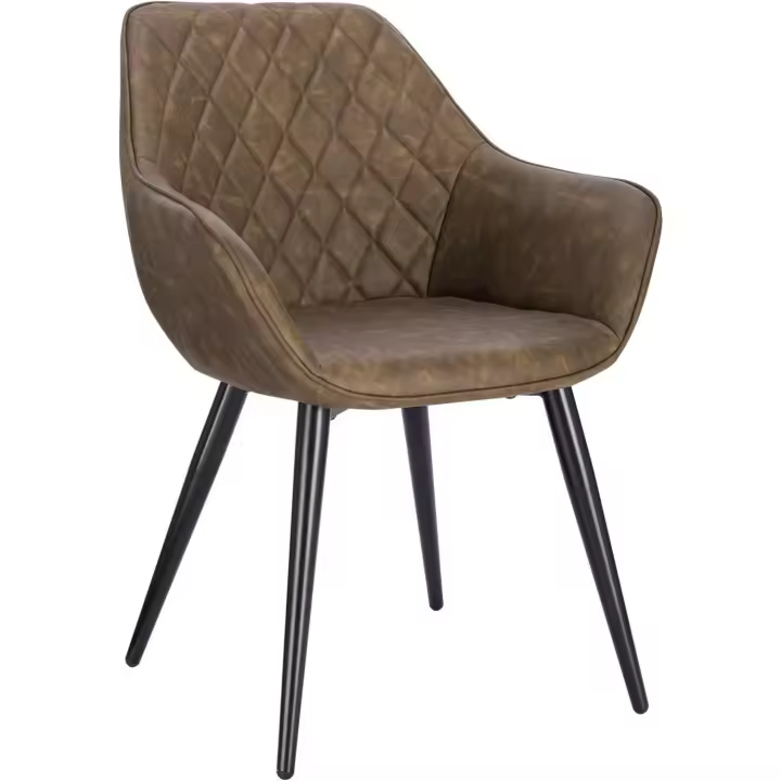 Cocina Tapizadas en Piel_sintética, Silla Ergonómicas con Respaldo y Brazos para Salón y Dormitorio, - 1
