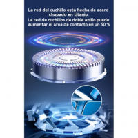 Afeitadora eléctrica con pantalla digital siete cabezales cortador de pelo calvo cortapelos eléctrico de empuje afeitadora multifunción - details 6