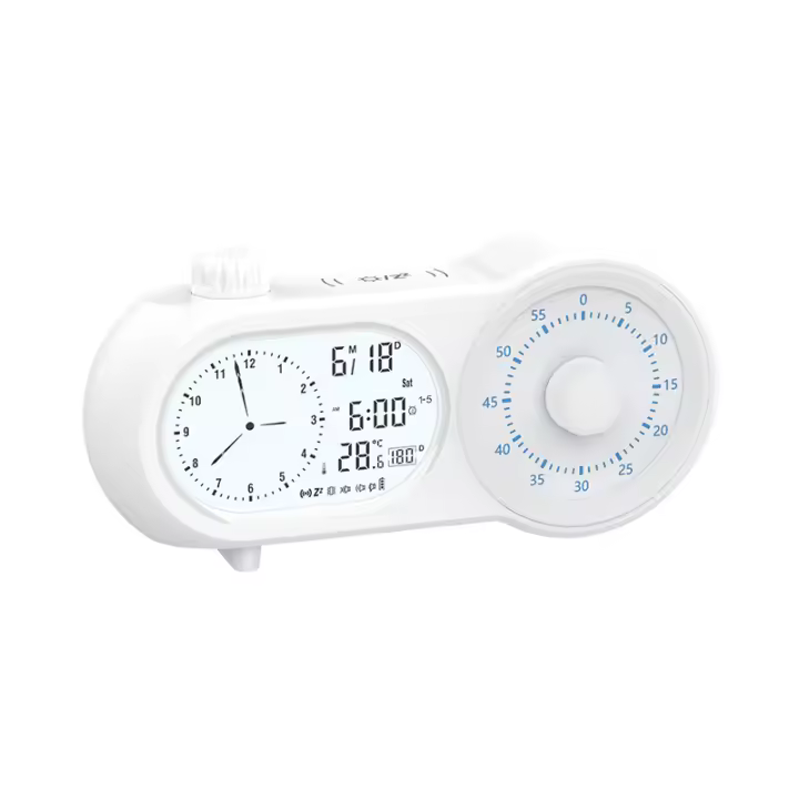 Despertador, reloj digital visual, pantalla LED de doble pantalla, función de repetición de despertador en el dormitorio - 1