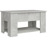Mesa de centro, mesa auxiliar, consola lateral, salón, sofá, sala de estar, cafetería, muebles, mobiliario, madera contrachapada blanca, 79x49x41 cm - details 34