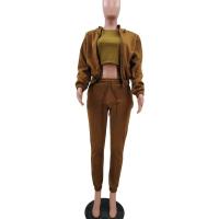 Conjunto de ropa de mujer de 3 piezas, suéter con capucha con forro polar, camiseta sin mangas y pantalones deportivos - details 22