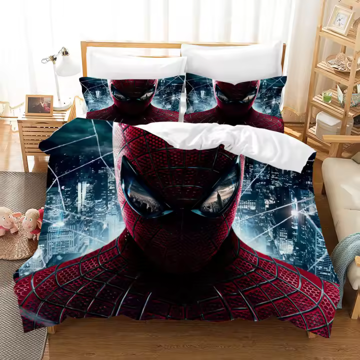 Juego de Ropa de Cama Spiderman Funda de Edredón, Funda de Almohada, Cubierta de Colchón - 1