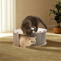 Cama túnel para gatos de fieltro en forma de S, nido para gatos semicerrado ventilado desmontable, resistente a los arañazos con agujeros, casa escondite para gatos - details 9