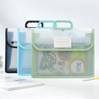 Bolsa de almacenamiento de papel de prueba multifuncional, función de botón, bolsa de documentos de gran capacidad para niños, organizador de papelería portátil de mano - details 9