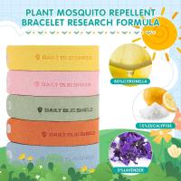 Paquete de 10 pulseras repelentes de mosquitos, pulseras ajustables antimosquitos, elementos esenciales de viaje repelentes de insectos naturales - details 1