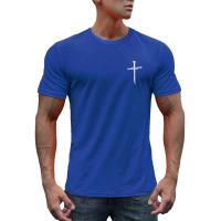 Camiseta Deportiva de Poliéster para Hombres Cuello Redondo, Manga Corta, Secado Rápido, Ropa Deportiva Transpirable para Gimnasio y Correr en Primavera/Verano - details 3