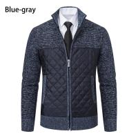 Suéter de otoño e invierno para hombre, cárdigan suelto, suéter de lana, jersey de cuello alto frío, cortavientos empalmado, chaqueta informal - details 13