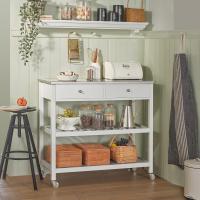 FKW47-W Carrito de Servir Carrito Auxiliar Cocina estantería de Cocina Carrito de Cocina móvil 100 x 92 x 45 cm Blanco ES - details 30