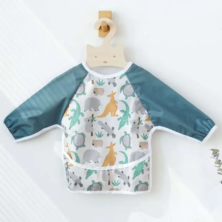 Happy Fluttere Pul Baby Remo impermeable, remo de alimentación de manga larga inodoro para bebés de 6 a 24 meses - 1