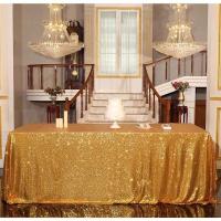 Mantel de Fiesta de Brillo de Lentejuelas Tela de Rosa Dorada con Sier de Poliéster para Boda, Cumpleaños, Banquete en Casa - details 24
