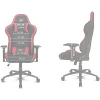 DR110 - Silla Gaming Profesional, Tejido Tejido Alta transpirabilidad, reposabrazos 4D, Ruedas silenciosas, pistón Clase 4, inclinación, cojín Lumbar y Cervical, Color Negro - details 8