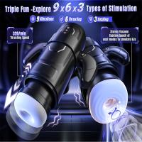 Juguetes sexuales Masturbador masculino automático - Juguetes para adultos Copa masturbadora de composición abierta con 9 modos de vibración para estimulación del pene, juguetes sexuales masculinos Vibrador eléctrico de bolsillo para hombre, juguetes sexu - details 3