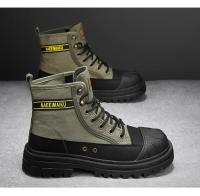 Botas Deportivas de Lona de Alta Talla para Hombres Zapatos Casuales de Otoño con Suela Gruesa - details 16