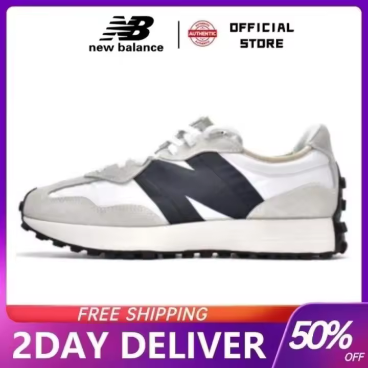 【100% auténtico】 327 Sea Salt Black Ms327fe Zapatos deportivos para hombre y mujer apliques LETEN - 1