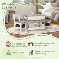 2 s Infantiles con s para Niños 2 en 1 con Pizarra Cajones de Tela Espacio de Almacenamiento para Guardería - details 3