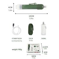 Juego de pajitas con filtro para exteriores, purificador de agua para purificación de acampada TUP, suministros de supervivencia o emergencia - details 4