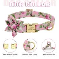 Conjunto de Collar de Bulldog Francés Correa de Nylon Estable con Estampado de Cachorros Gatos - details 10