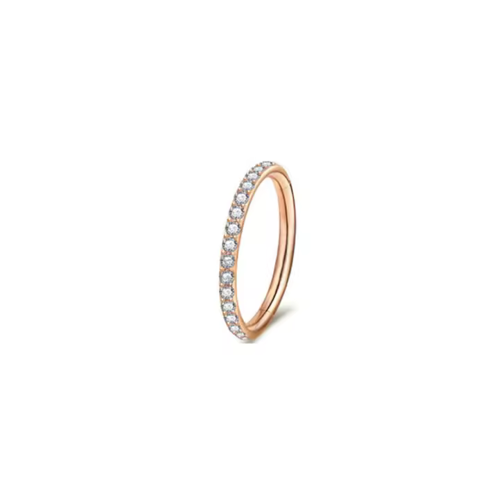 Anillo de aro g23 de titanio para el tabique, joyería para piercing para el cartílago de la oreja y el trago, 6-12 cz, 18/16g, 1 unidad - 1