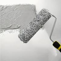 Cepillo de rodillo para textura de paneles de yeso de 4 pulgadas con mango ergonómico amarillo - Cerdas negras para techos y paredes lisos, herramienta de pintura de bricolaje duradera de PVC/metal para mejoras del hogar - details 1
