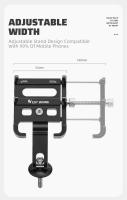 WEST BIKING-Soporte de teléfono para bicicleta, accesorio de aleación de aluminio CNC, antideslizante, para Smartphone eléctrico y motocicleta - details 3