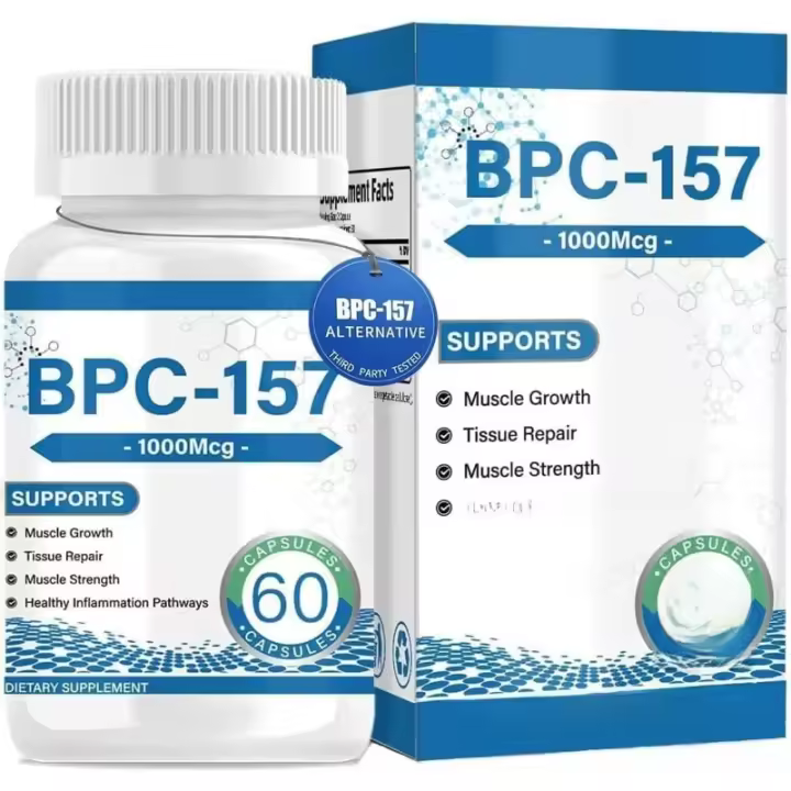 Cápsulas de Peptido BPC 157 de Alta Potencia 1000mcg, Sin GMO, Recuperación Rápida, Reparación del Estómago - 1