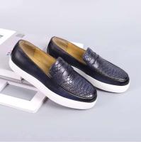 Zapatos informales de cuero para hombre con punta redonda de piel de vaca para otoño, nuevos zapatos de moda con patrón sólido para hombre - details 19