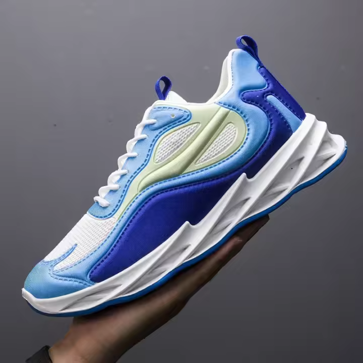 Zapatos informales transpirables de suela gruesa para hombre, calzado deportivo de moda, versión coreana, verano, 2024 - 1