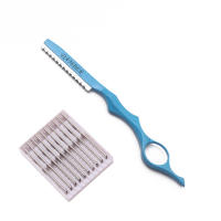 Tijeras de Peluquería de Seguridad Herramientas de Barbero de Salón para Cortar Flequillo y Barba con 1 + 10 Aspas Altavoz 6100 - details 4