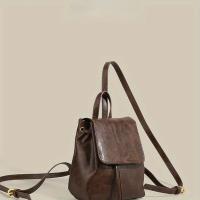 Mochila Mini con Hebilla y Cordón Bolso Escolar de Cuero PU para Mujer - details 3