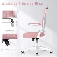 Silla de Escritorio Ergonómica con Reposacabezas Ajustable y Soporte Lumbar, Respaldo de Malla Transpirable, Reposabrazos Abatibles de 90 ° , Silla Giratoria de 360 ° - details 66