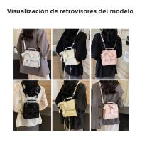 Mochila Premium sense para mujer, mochila informal con textura sólida de color, nueva moda 2025 - details 19