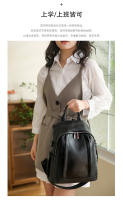 Mochila De Cuero pu para mujer, bolso de hombro femenino, mochila de viaje vintage, mochila de trabajo informal, regalo - details 18