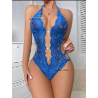Lencería Sexy Para Mujer En Encaje Transparente Conjunto De Sujetador Y Bragas Delicado Push up Briefs Delgados Eróticos Bodysuit - details 3