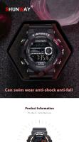 SHUNWAY Shengwei Reloj electrónico impermeable para deportes al aire libre con luz nocturna para hombre - details 0