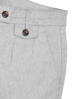 Pantalón formal casual para hombre con decoración de bolsillo falso, nuevo - details 2