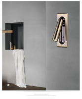 TOMAXIN-Lámpara LED de pared con interruptor integrado, accesorio para habitación de Hotel, estudio, dormitorio, cabecera, lectura, Europeo, Rectangular - details 5