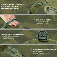 Arnés táctico sin tirones para perro, chaleco MOLLE ajustable y transpirable, reflectante militar para perros medianos y grandes - details 5