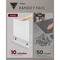 Ultrarrápido sin Herramientas Toolless, , Mesita de Noche, Mesa Auxiliar con Función de Carga, con Cajón, Moderna, para Dormitorio, Sala de Estar, Blanco Mate LET776W01 - details 3